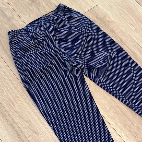 H&M Blue Elastic Drawstring Waist Harem Pants with Pockets - Picture 7 of 8